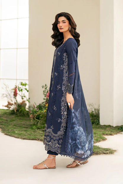 IZNIK-3PC DHANAK CHIKAN EMBROIDERED SUIT-KUN-4132