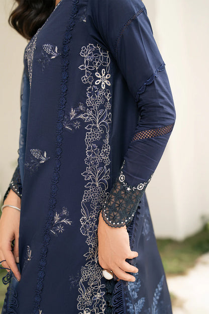 IZNIK-3PC DHANAK CHIKAN EMBROIDERED SUIT-KUN-4132