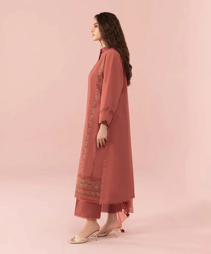 SAPPHIRE -3PC LAWN EMBROIDERED SHIRT WITH BAMBER CHIFFON EMBROIDERED DUPATTA-KUN-3542