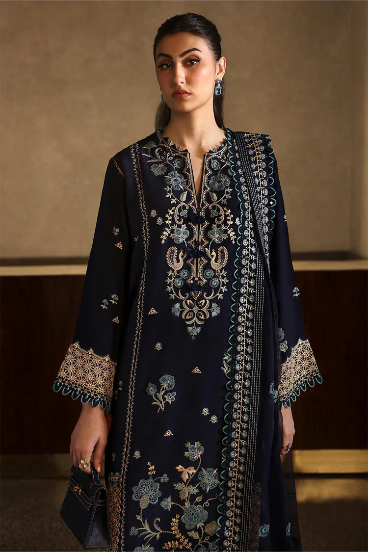 ZAHA-3PC DHANAK EMBROIDERED SUIT KUN-4181