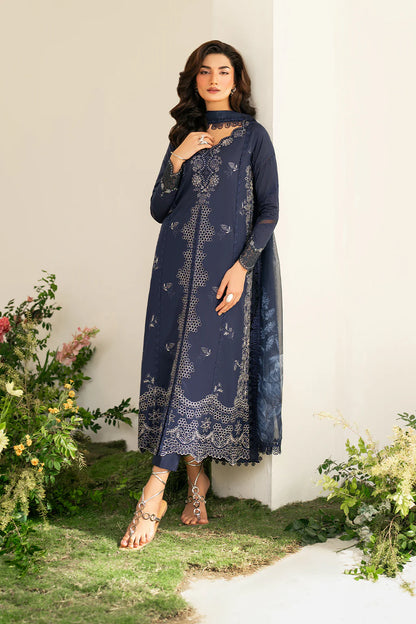 IZNIK-3PC DHANAK CHIKAN EMBROIDERED SUIT-KUN-4132