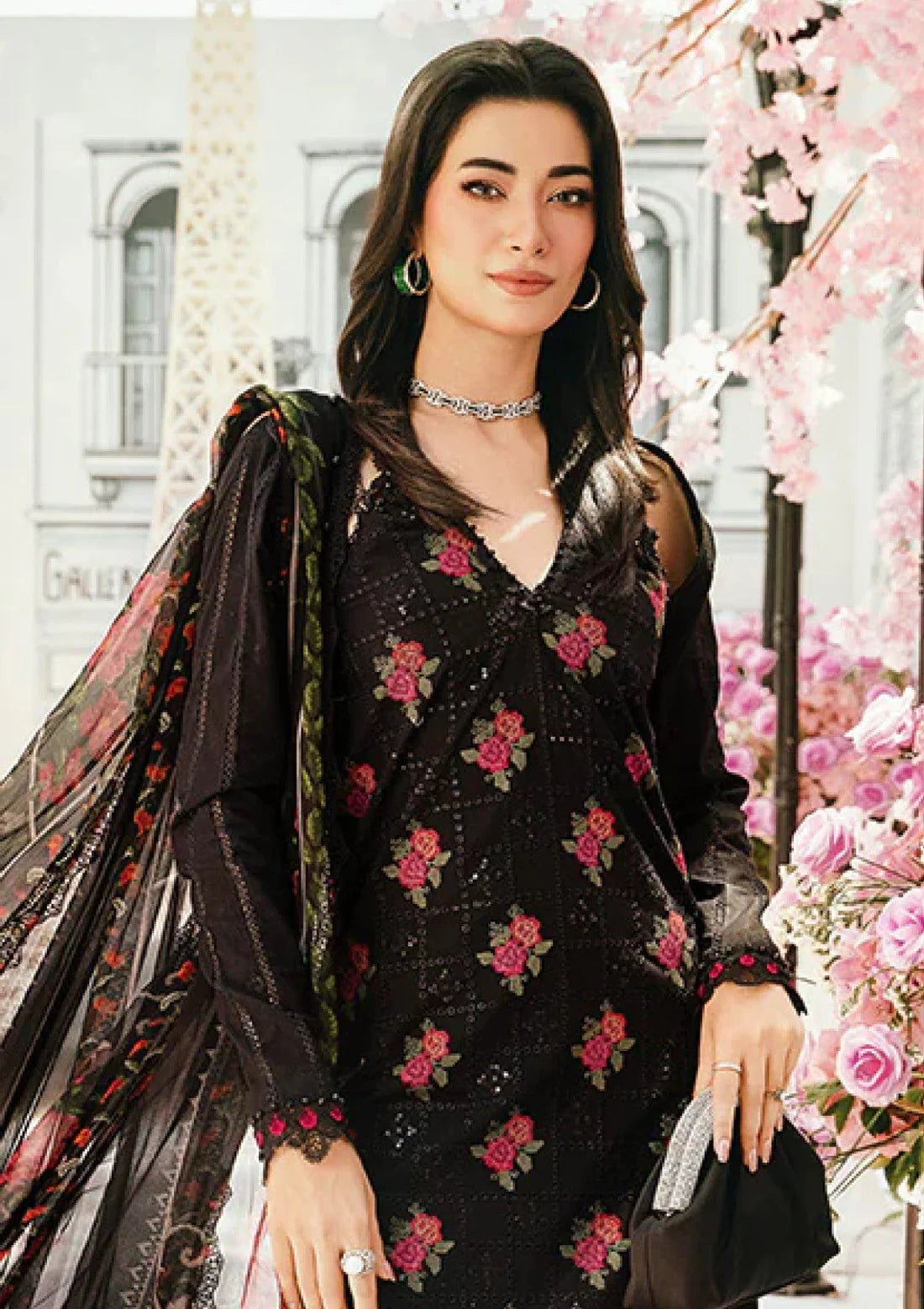 MARIA B-3PC LAWN EMBROIDERED SUIT-KUN-3775