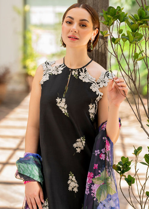 ASIFA NABEEL-3PC LAWN PRINT EMBROIDERED SHIRT WITH CHIFFON PRINT DUPATTA AND PRINT TROUSER-KUN-2515