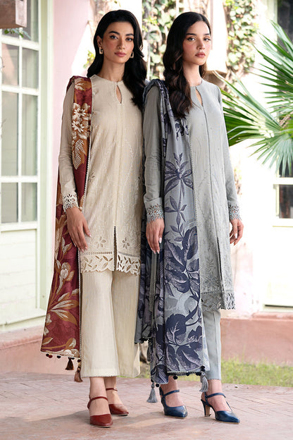 JAZMIN-3PC LAWN EMBROIDRED SHIRT WITH MONARK PRINT DUPATTA AND TROUSER-KUN-3320