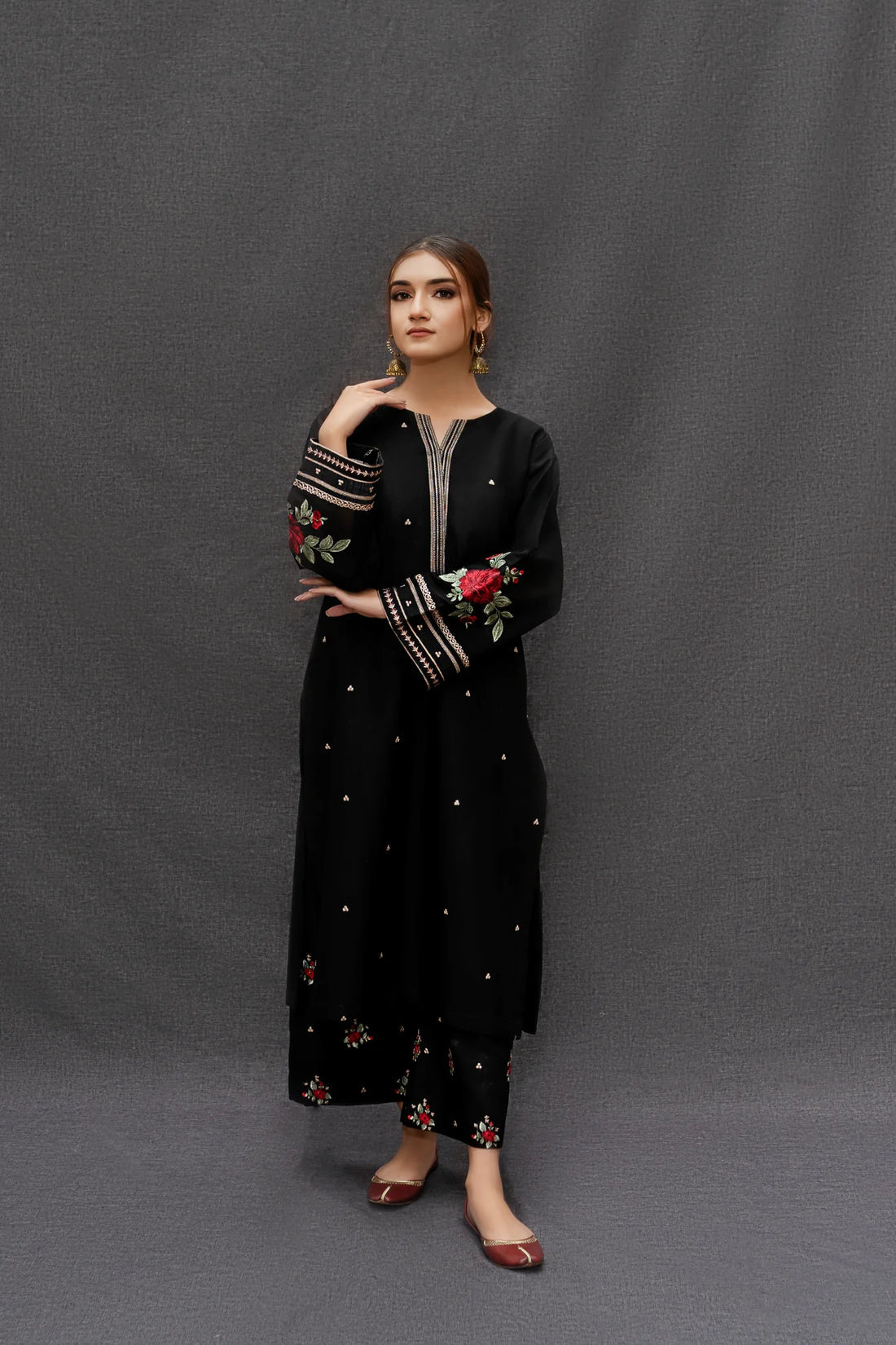 URGE - 3PC LAWN EMBROIDERED SHIRT WITH MONARK PRINT DUPATTA AND TROUSER-BIC-3516