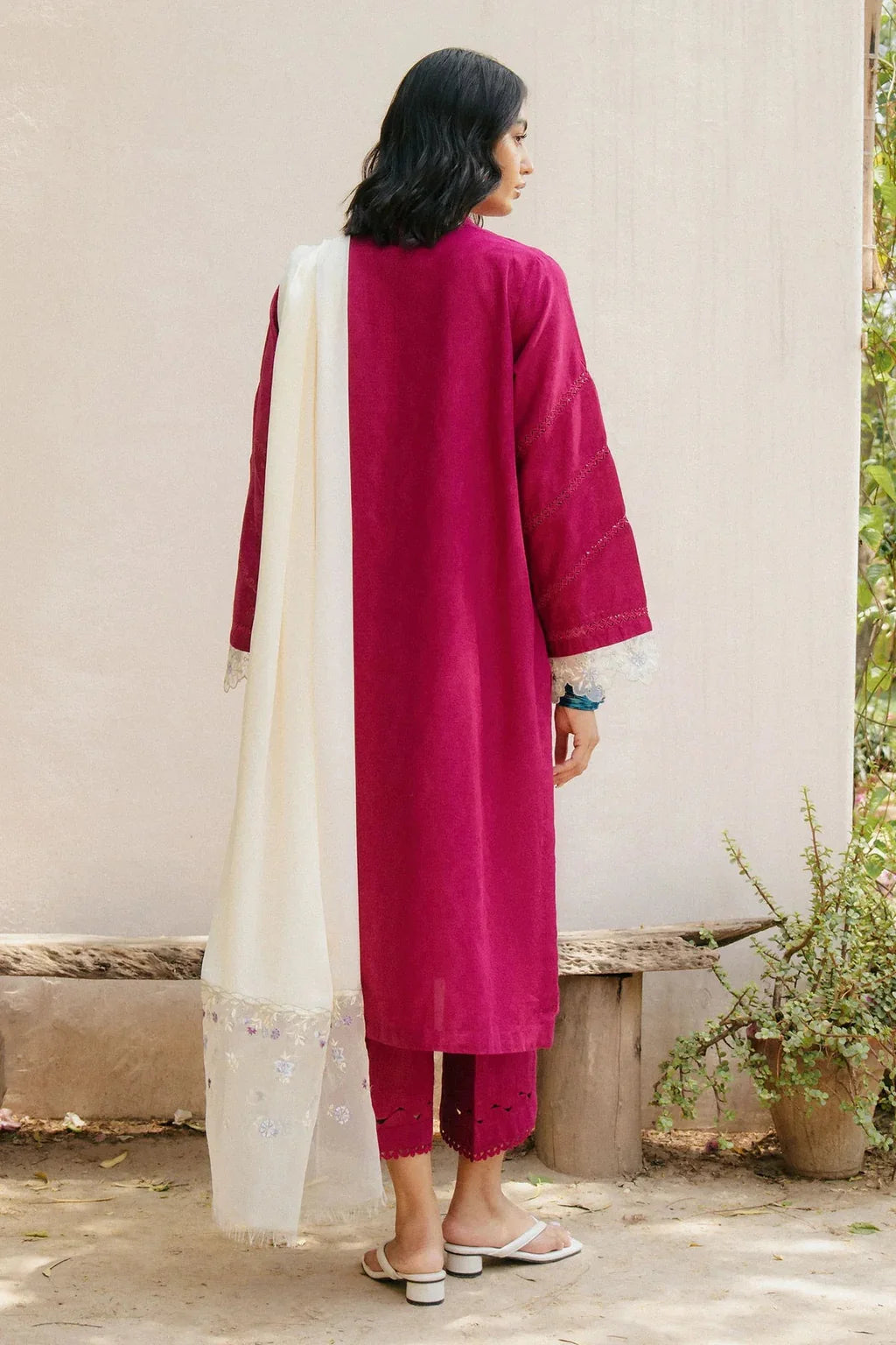 ZARA SHAH JAHAN-3PC DHANAK EMBROIDERED SUIT-KUN-4216