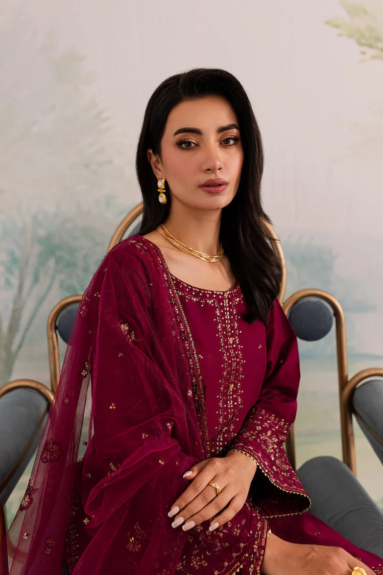 JAZMIN-3PC DHANAK EMBROIDERED SUIT KUN-4198