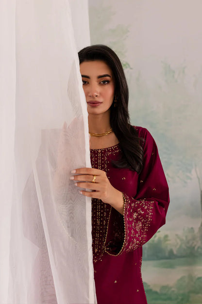 JAZMIN-3PC DHANAK EMBROIDERED SUIT KUN-4198
