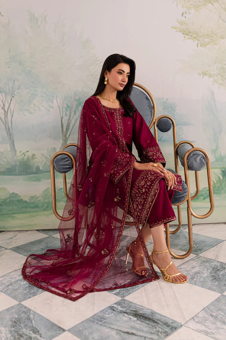 JAZMIN-3PC DHANAK EMBROIDERED SUIT KUN-4198