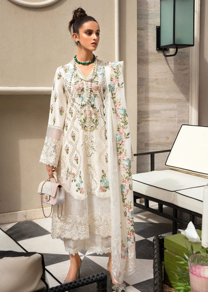 CRIMSON - 3PC LAWN EMBROIDERED WITH CHIFFON EMBROIDERED DUPATTA -KUN-3486