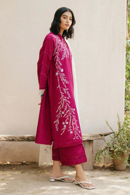 ZARA SHAH JAHAN-3PC DHANAK EMBROIDERED SUIT-KUN-4216