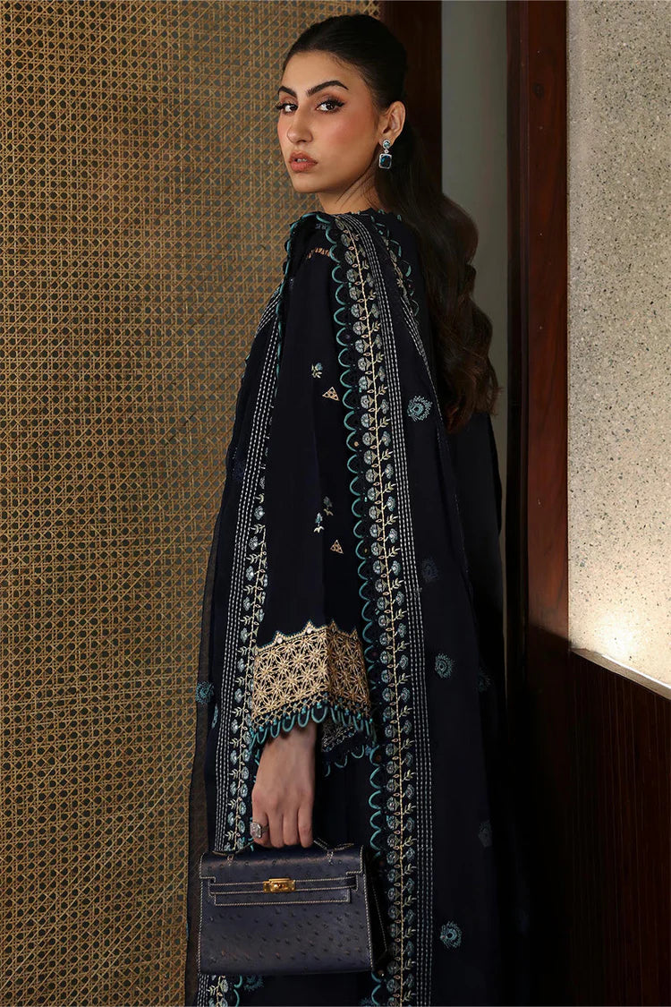 ZAHA-3PC DHANAK EMBROIDERED SUIT KUN-4181