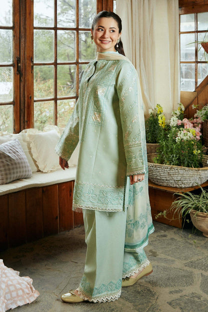 ZAHRA SHAHJAHAN-3PC LAWN EMBROIDERED SHIRT WITH LAWN EMBROIDERED DUPATTA AND LAWN TROUSER-KUN-3531