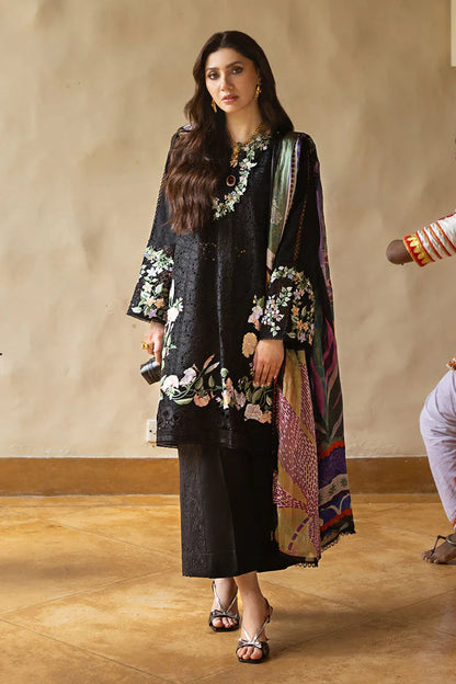 MUSHQ-3PC LAWN EMBROIDERED SHIRT WITH MONARK PRINT DUAPATTA AND TROUSER-KUN-3719