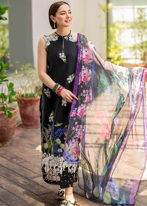 ASIFA NABEEL-3PC LAWN PRINT EMBROIDERED SHIRT WITH CHIFFON PRINT DUPATTA AND PRINT TROUSER-KUN-2515