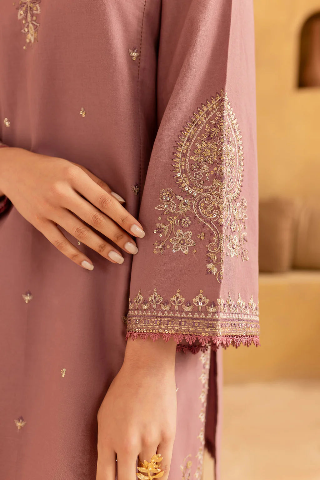 BATIK-2PC SEQUIN DHANAK EMBROIDERED SUIT-KUN-106