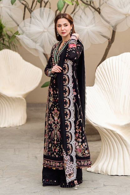 QALAMQAR- 3PC LAWN EMBROIDERED WITH MONARK HEAVY EMBROIDERED READY TO WEAR DUPATTA-KUN-3800