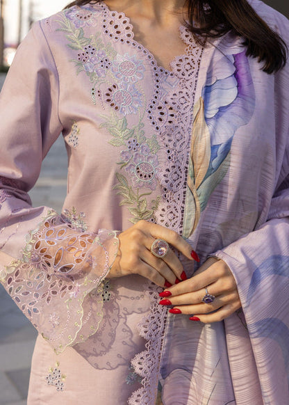 RANG RASIYA-3PC LAWN EMBROIDERED SHIRT WITH MONARK PRINT DUPATTA AND TROUSER-KUN-3706