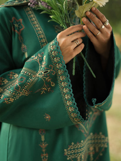 SAPPHIRE-3PC LAWN EMBROIDERED SHIRT WITH LAWN EMBROIDERED DUPATTA AND TROUSER-KUN-3694
