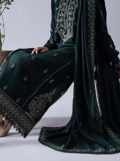 ASIM JOFA-3PC DHANAK EMBROIDERED SUIT-KUN-4190