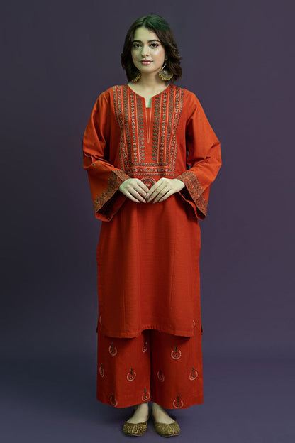 URGE-2PC LAWN EMBROIDRED SHIRT WITH AND EMBROIDRED TROUSER-KUN-1006