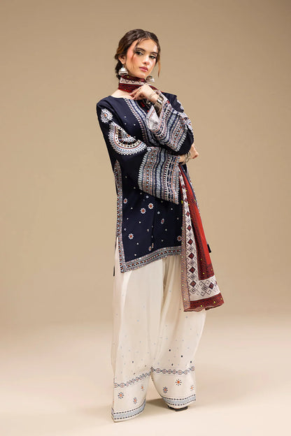 JAZMIN-3PC DHANAK EMBROIDERED SUIT KUN-4080