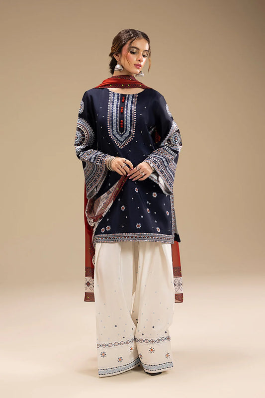 JAZMIN-3PC DHANAK EMBROIDERED SUIT KUN-4080