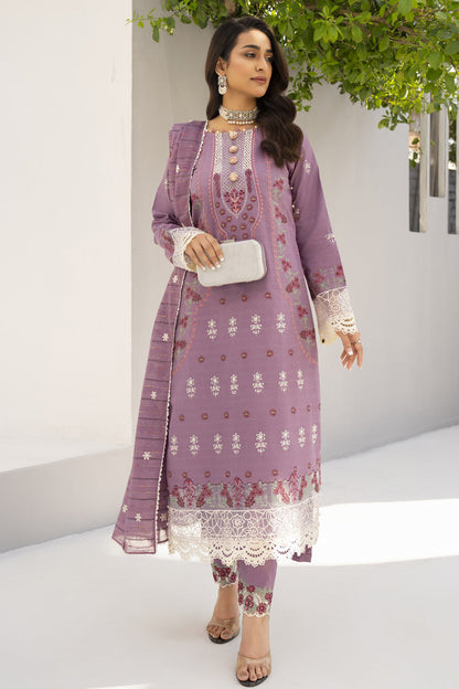 KUN-3PC LAWN EMBROIDERED SHIRT WITH LAWN EMBROIDERED READY TO WEAR DUPATTA-KUN-62