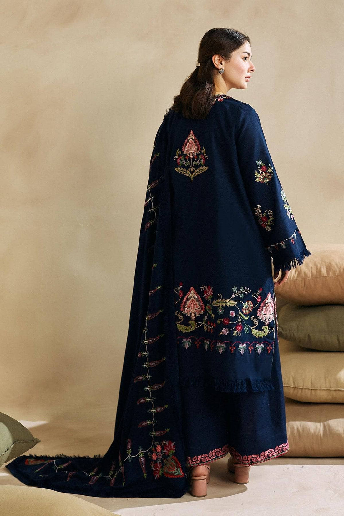 ZARA SHAH JAHAN- 3PC LAWN EMBROIDERED SHIRT LAWN EMBROIDERED DUPATTA AND TROUSER-KUN-3584