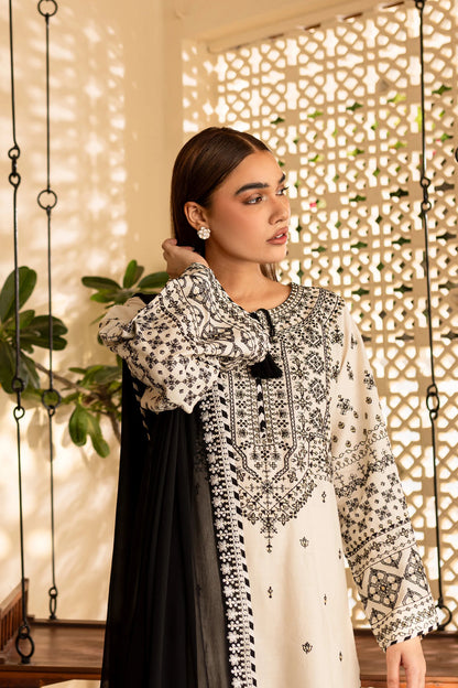 BATIK-3PC LAWN EMBROIDERED SHIRT WITH CHIFFON EMBROIDERED DUPATTA AND TROUSER-KUN-3689