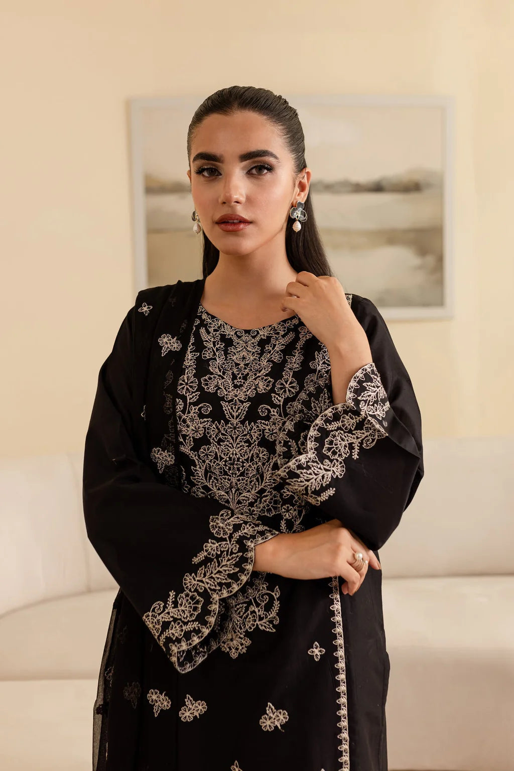 BATIK-3PC DHANAK EMBROIDERED SUIT-KUN-4193