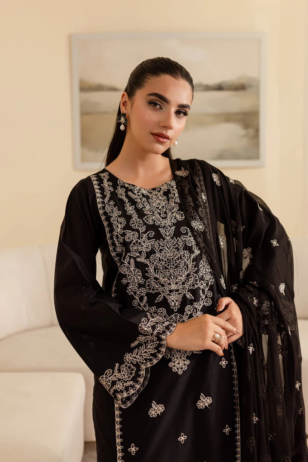 BATIK-3PC DHANAK EMBROIDERED SUIT-KUN-4193