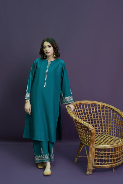 URGE-2PC LAWN EMBROIDRED SHIRT WITH AND EMBROIDRED TROUSER-BIC-3460