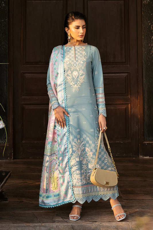 BIN ILYAS-3PC DHANAK SEQUENCE EMBROIDERED SUIT-KUN-4122