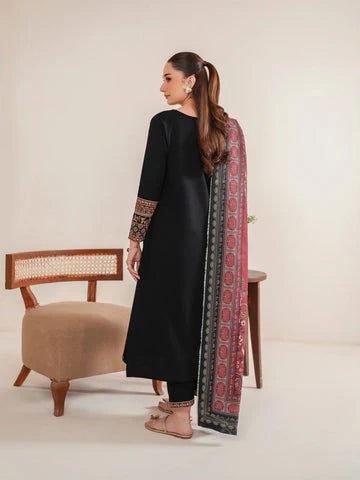 GARNET-3PC LAWN EMBROIDERED SHIRT WITH MONARK PRINT DUPATTA AND EMB TROUSER-KUN-3532