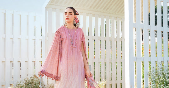 MARIA.B-3PC LAWN PRINTED EMB SHIRT WITH CHIFFON PRINT DUPATTA AND PRINT TROUSER-KUN-2512