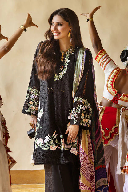 MUSHQ-3PC LAWN EMBROIDERED SHIRT WITH MONARK PRINT DUAPATTA AND TROUSER-KUN-3719