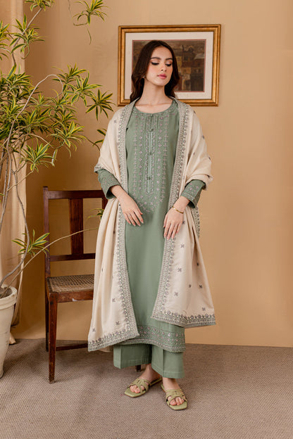 JAZMIN - 3PC LAWN EMBROIDERED SHIRT WITH LAWN EMBROIDERED DUPATTA AND LAWN TROUSER-KUN-3501