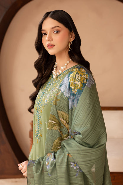 BATIK-3PC LAWN EMBROIDERED SHIRT WITH MONARK PRINT DUPATTA AND EMB TROUSER-KUN-3700