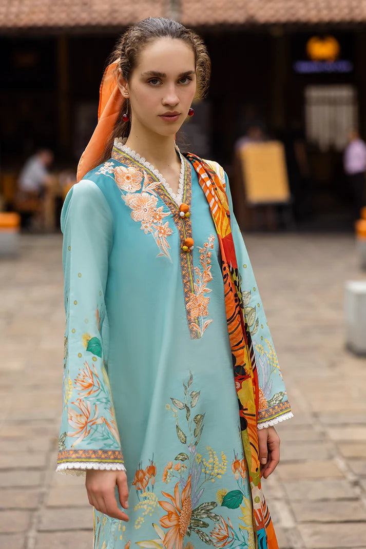 MUSHQ-3PC LAWN PRINTED SHIRT WITH CHIFFON PRINT DUPATTA AND PRINT TROUSER-KUN-2507