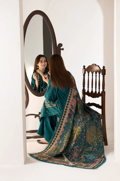 SOBIA NAZIR- 3PC LAWN EMBROIDERED SHIRT WITH MONARK PRINTED DUPATTA AND TROUSER-KUN-1056