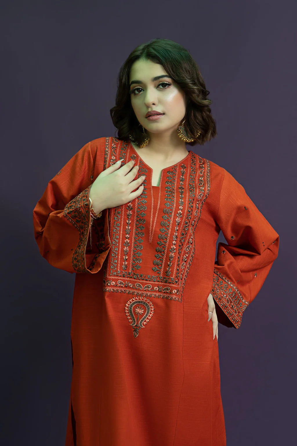 URGE-2PC DHANAK EMBROIDERED SUIT-KUN-115