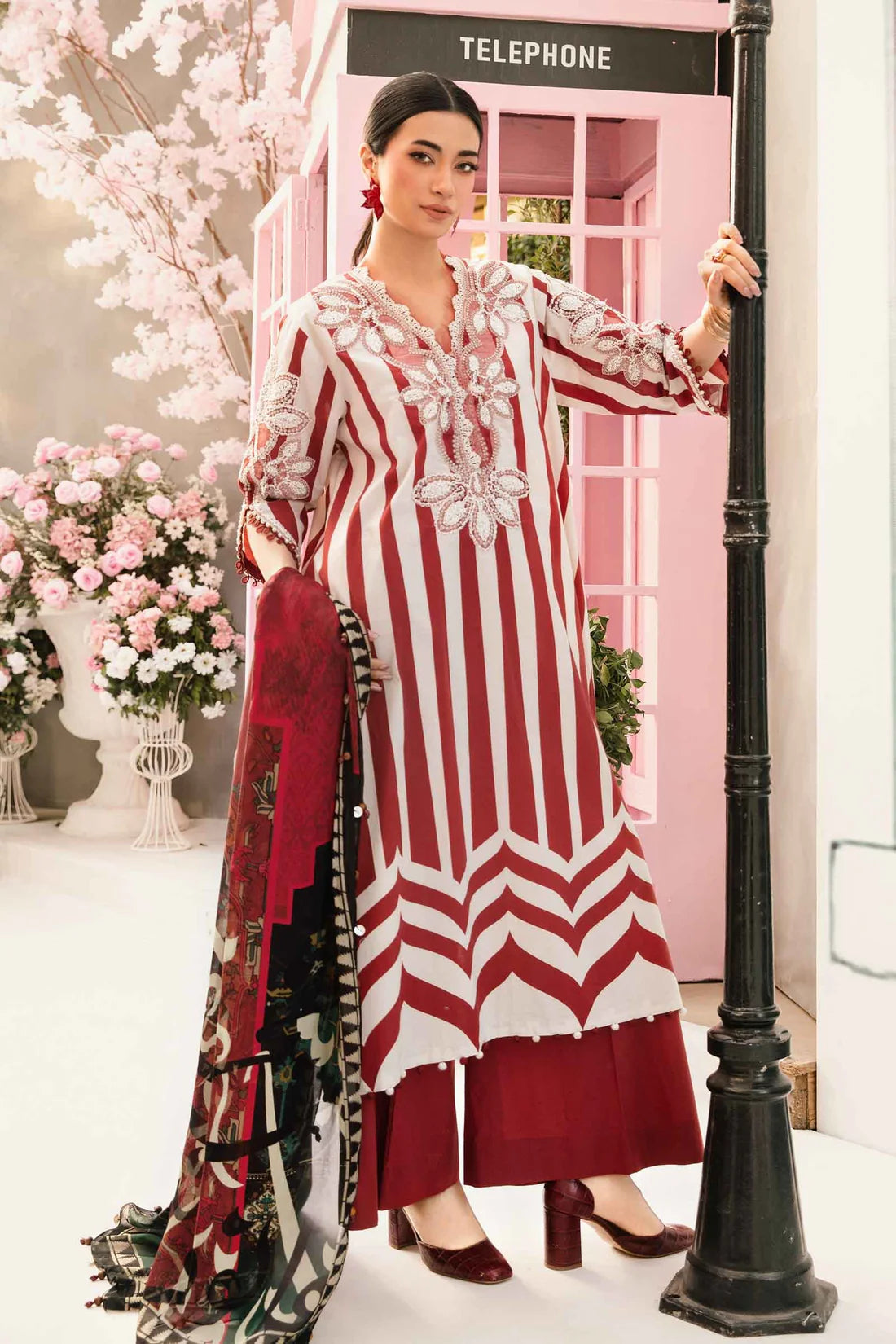 MARIA.B-3PC LAWN EMBROIDERED PRINTED SUIT-KUN-2522