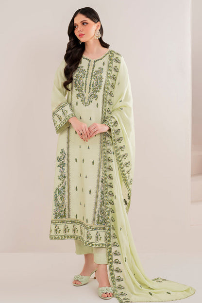 GARNET-3PC LAWN EMBROIDERED SHIRT WITH LAWN EMBROIDERED DUPATTA AND LAWN TROUSER-KUN-3565