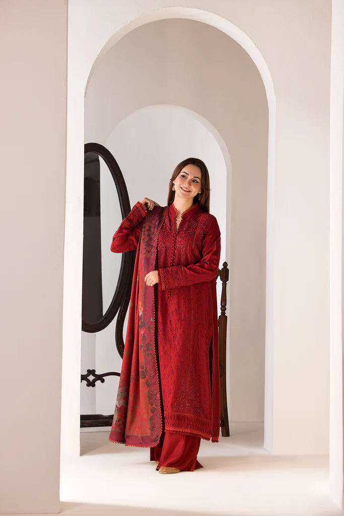 SOBIA NAZIR- 3PC LAWN EMBROIDERED SHIRT WITH MONARK PRINTED DUPATTA AND TROUSER-KUN -3614