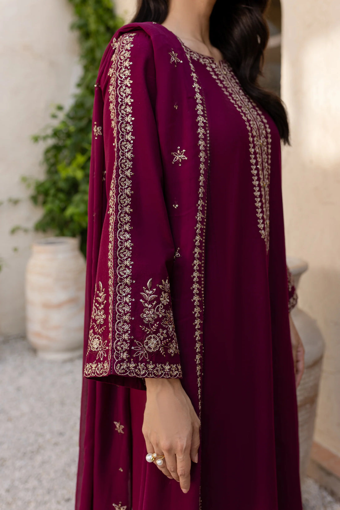 BATIK-3PC LAWN EMBROIDERED SHIRT WITH BAMBER CHIFFON EMBROIDERED DUPATTA AND TROUSER-KUN-3611