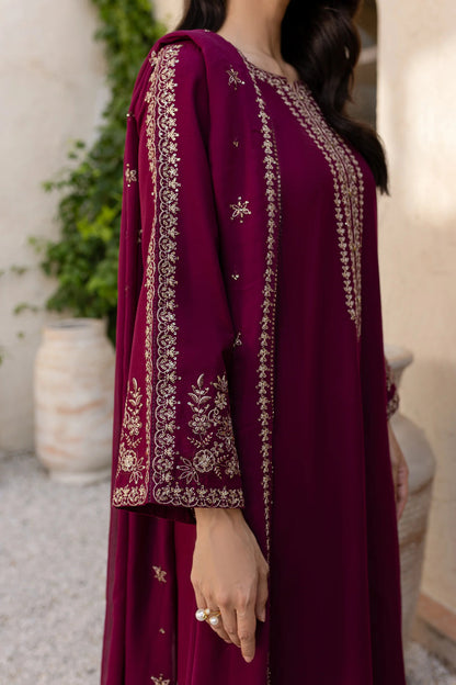 BATIK-3PC LAWN EMBROIDERED SHIRT WITH BAMBER CHIFFON EMBROIDERED DUPATTA AND TROUSER-KUN-3611