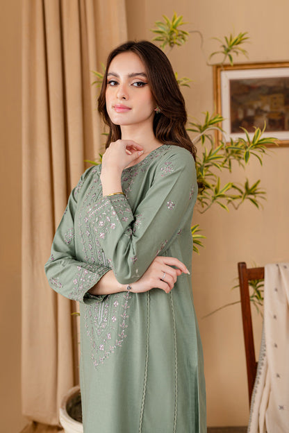 JAZMIN - 3PC LAWN EMBROIDERED SHIRT WITH LAWN EMBROIDERED DUPATTA AND LAWN TROUSER-KUN-3501