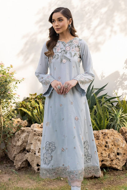 IZNIK-3PC LAWN EMBROIDERED SHIRT WITH CHIFFON EMBROIDERED DUPATTA & LAWN TROUSER -KUN-3608