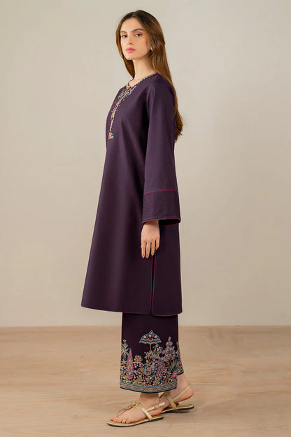 JAZMIN-2PC DHANAK EMBROIDERED SUIT KUN-113